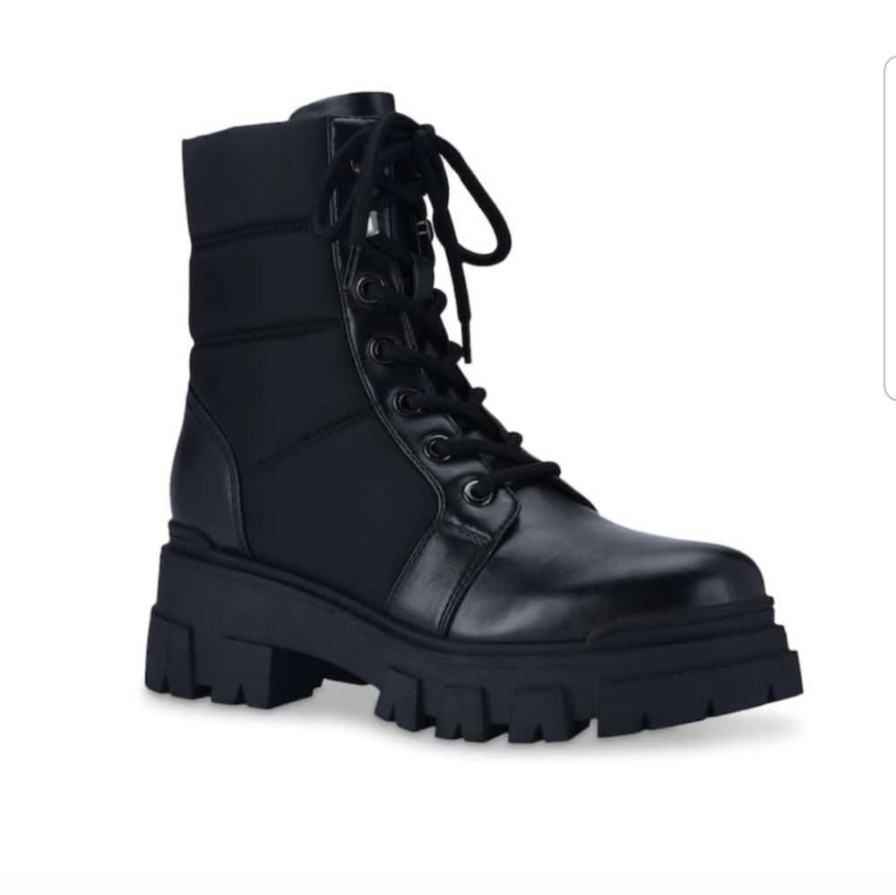 Marc Fisher black combat boot Adie 2